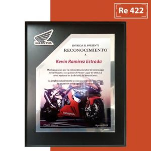 RECONOCIMIENTO  TAMAÑO CARTA EN BASE MDF